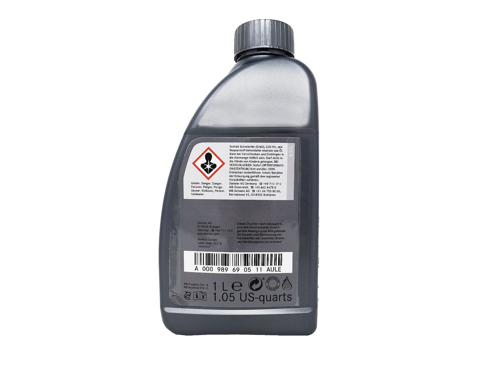 Huile Synthétique Mercedes-Benz ATF MB 236.15 Pour Boîte Automatique - Bidon 6L Neuf
